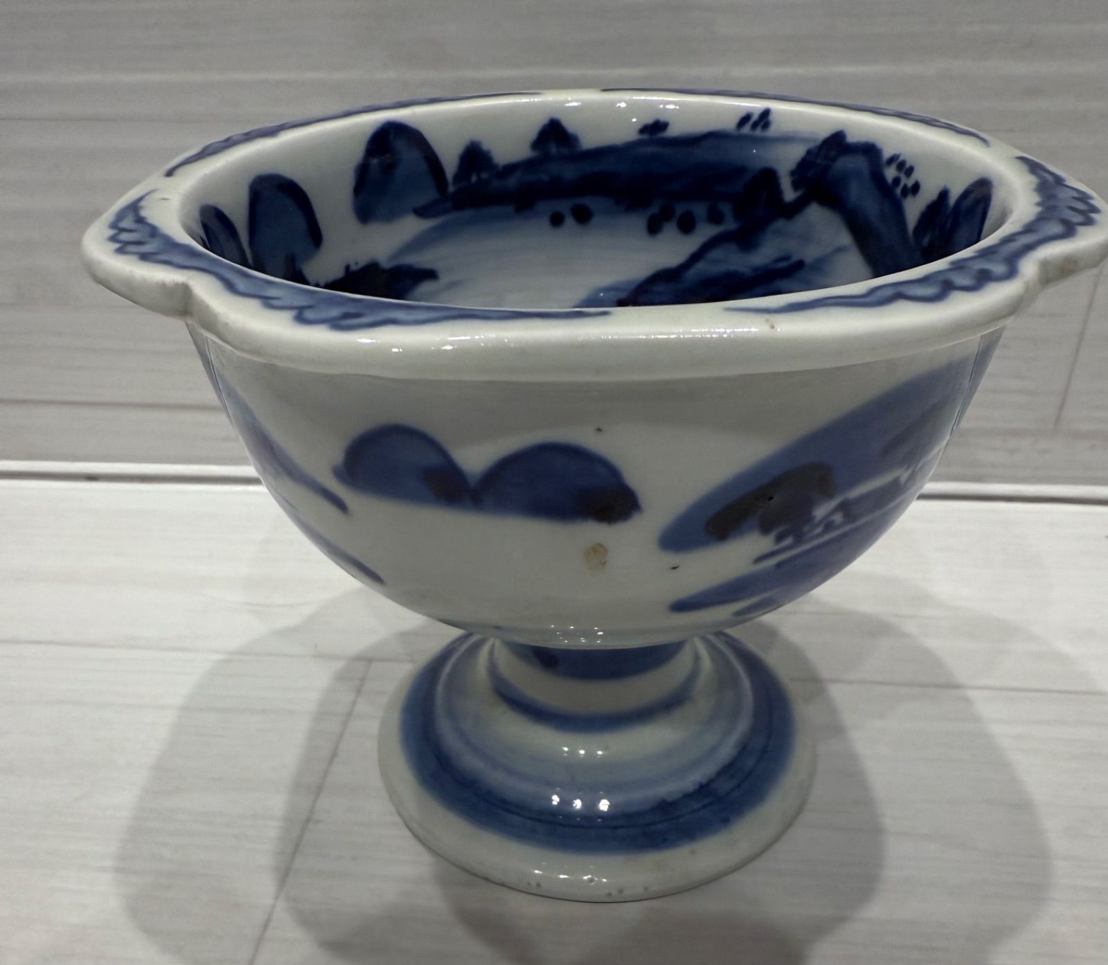 古伊万里 盃洗 骨董品 幕末期 古伊万里 染付 杯洗 幕末期 盃洗