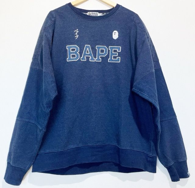 A BATHING APE（アベイシングエイプ）JAPAN CULTURE RELAXED FIT CREWNECK　クルーネック　スウェット　 トレーナー【A31193-007】