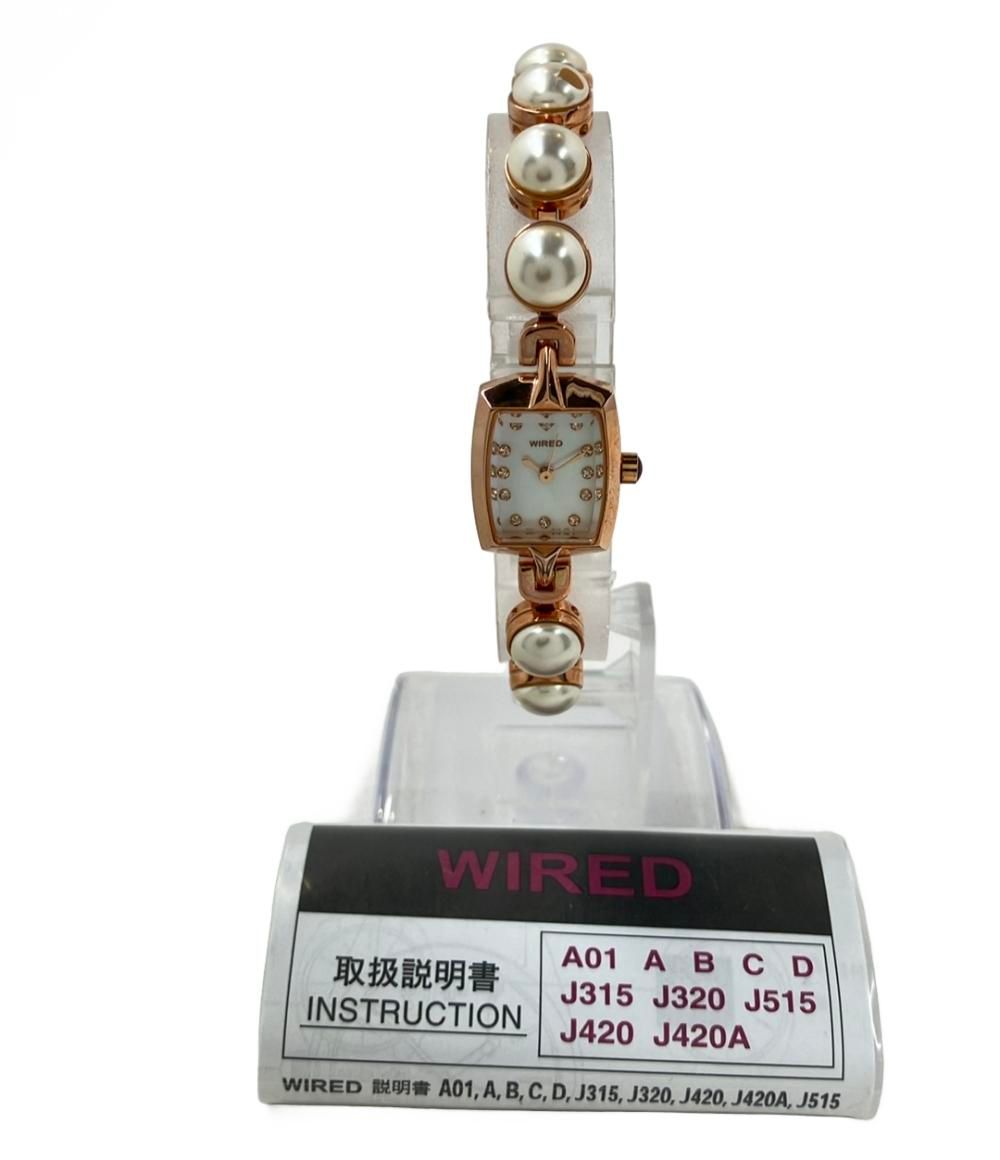 稼働品☆WIRE/ワイアード ホワイト/シルバー/星 レディース腕時計☆美品 稼働品☆WIRE/ワイアード ホワイト/シルバー/星 レディース