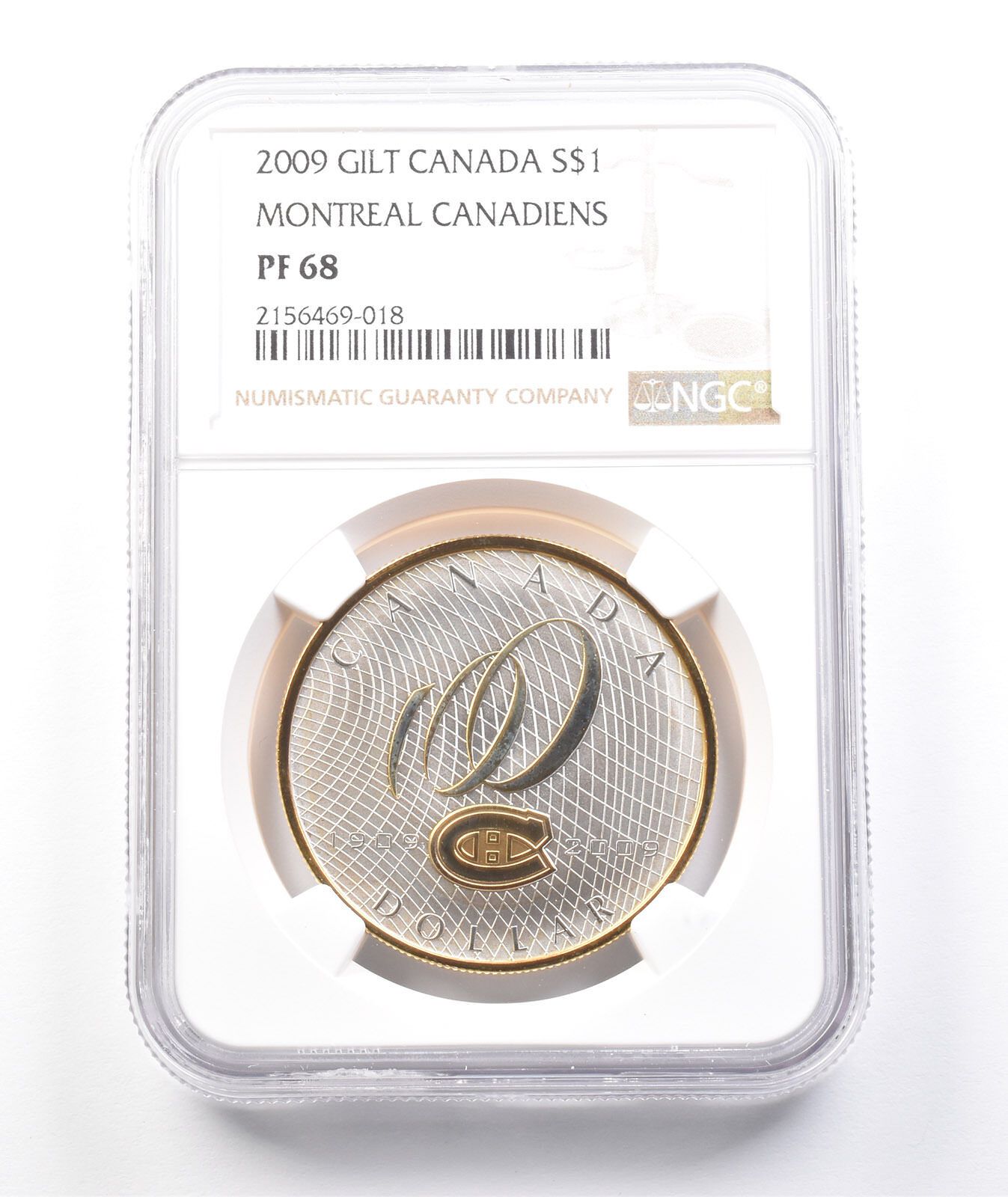 2009年カナダ銀貨 ギルト モントリオール カナディアンズ PF68 NGC