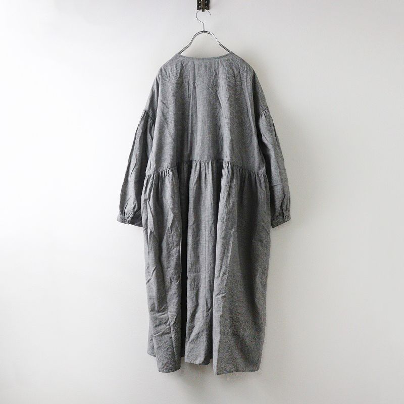 タンディ TANDY オオカミトフクロウ オオカミとハリネズミのエクリュワンピース ｜グレー ノー ダブルボタン