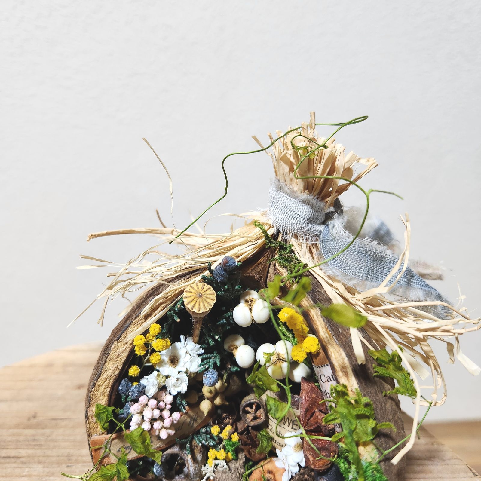 №123〖ブッダナッツアレンジ〗木の実 ドライフラワー ギフト