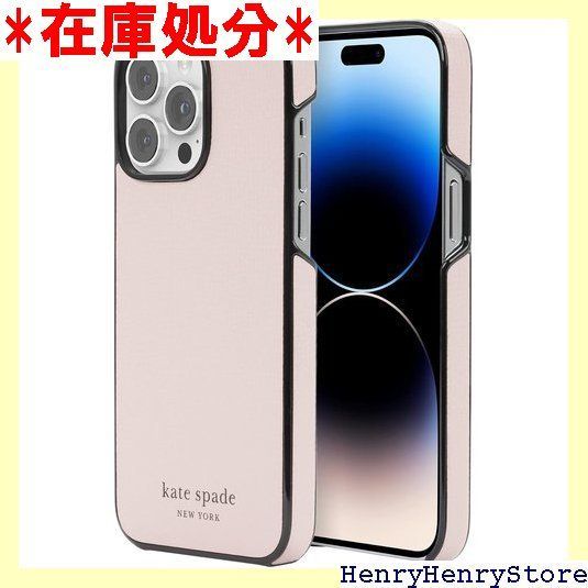 kate spade new york ケイトスペード ニューヨーク iPhone14ProMax ケース Wrap Case Black|Pale Vellum Bumper|Pale Vellum Logo Pale Vellum|B Logo 1122