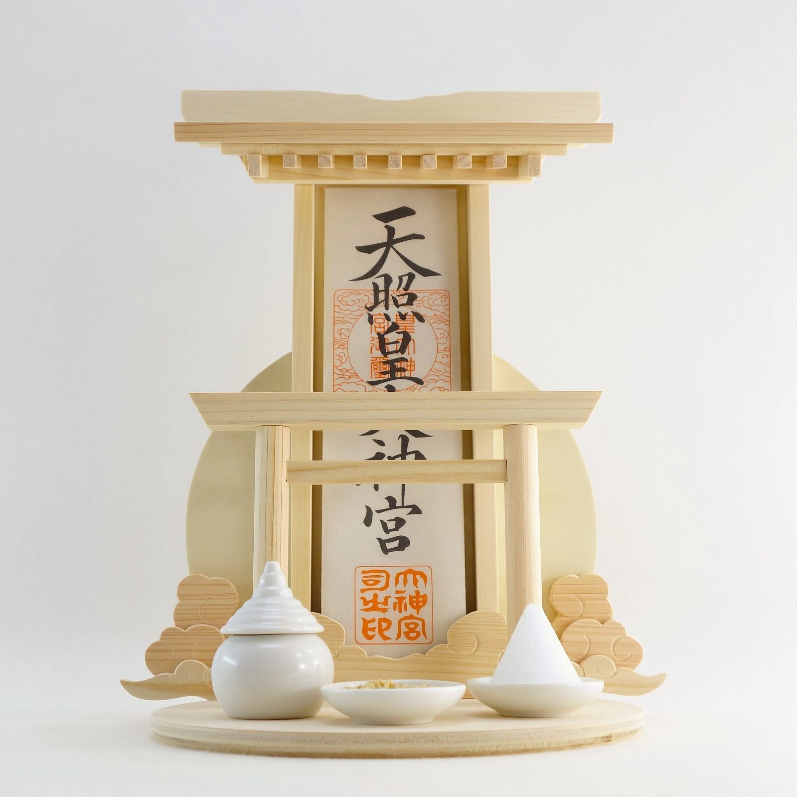 神棚 太陽 神具３点セット 壁掛け可 お札立て 御札立て
