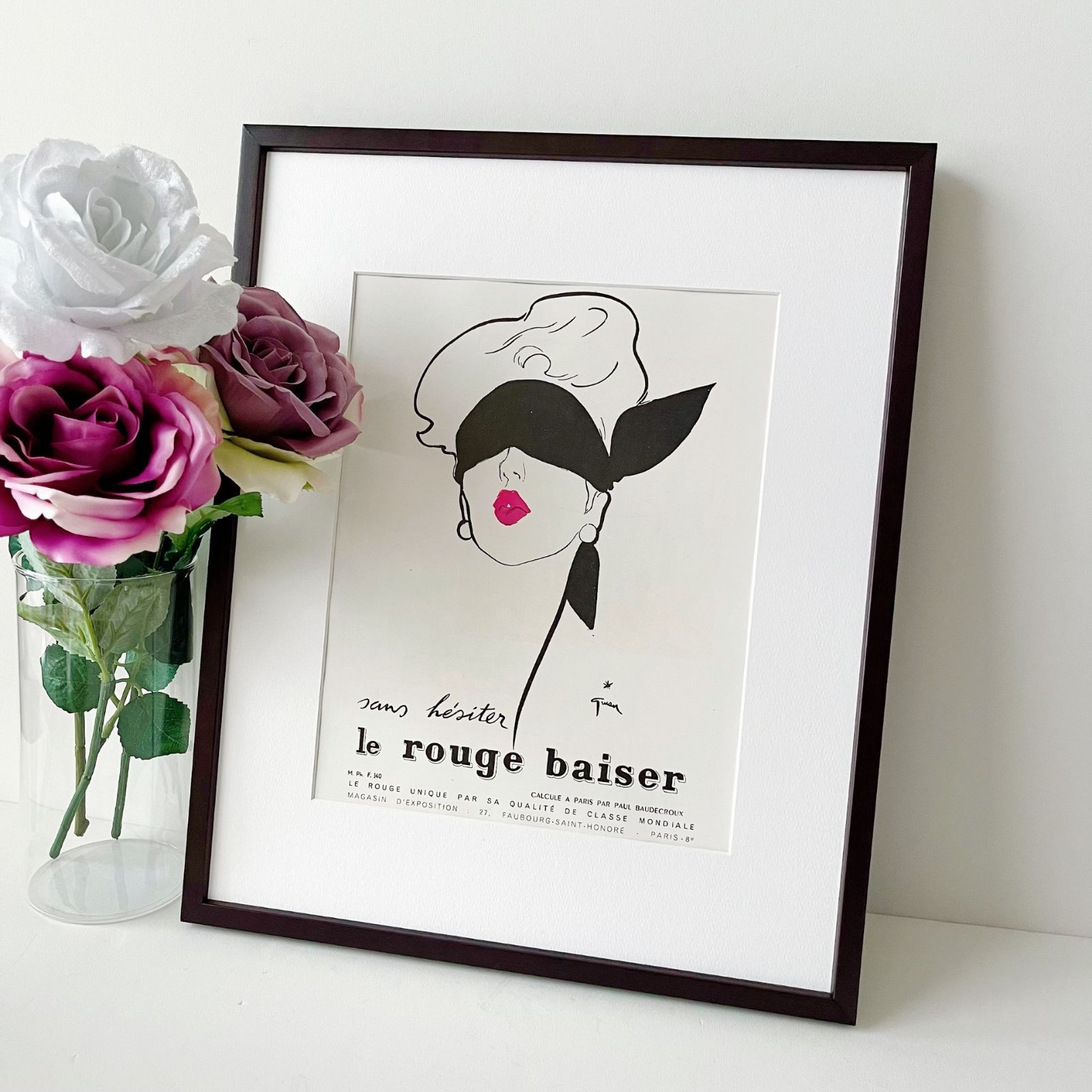 人気/希少/額装済】le rouge baiser ビンテージポスター 【公式通販】