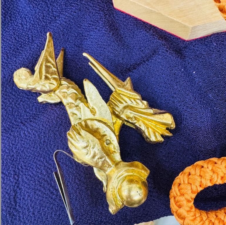 美品）兜飾り中古一式秀月金色京造り高級