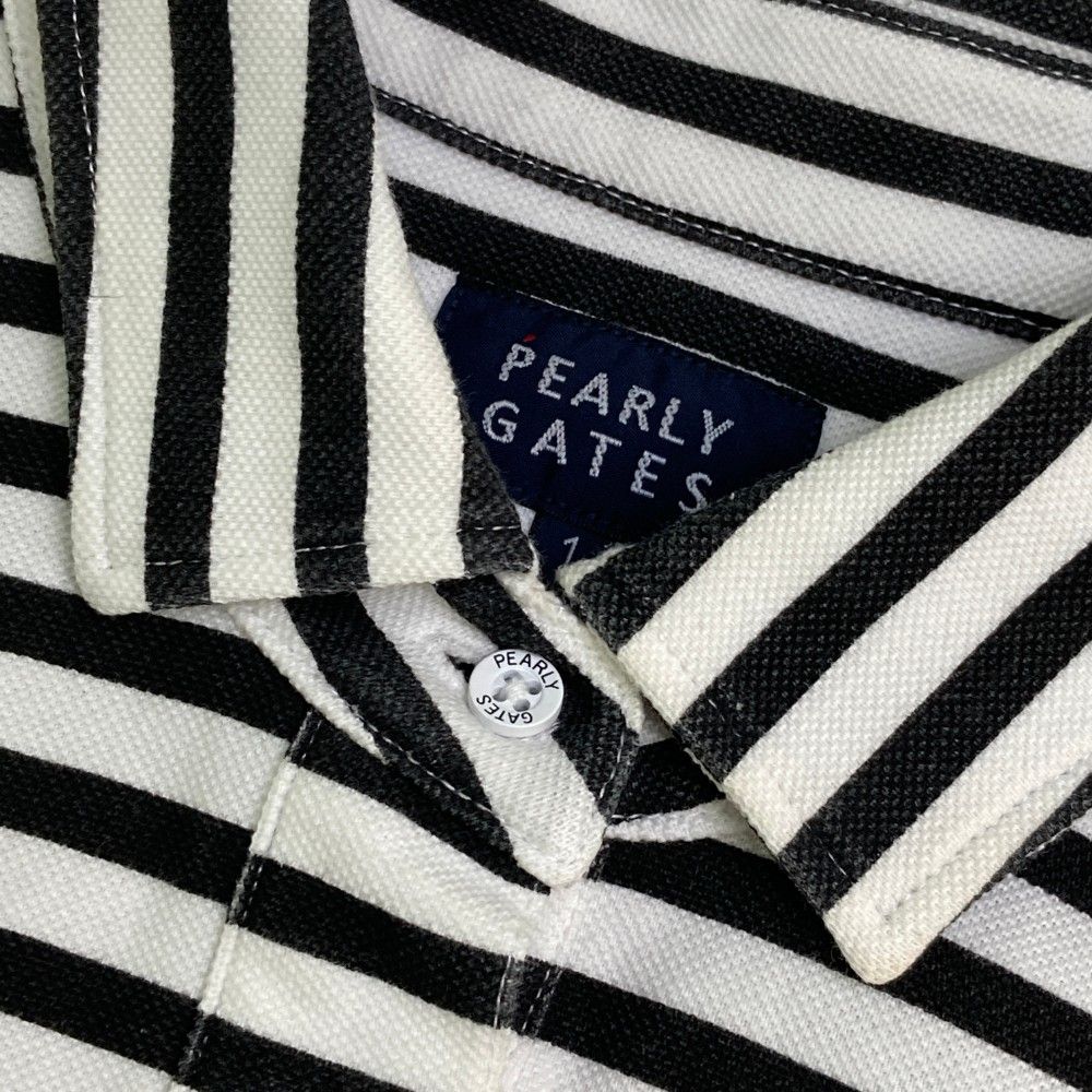 サイズ：1 PEARLY GATES パーリーゲイツ 長袖ポロシャツ ボーダー柄 