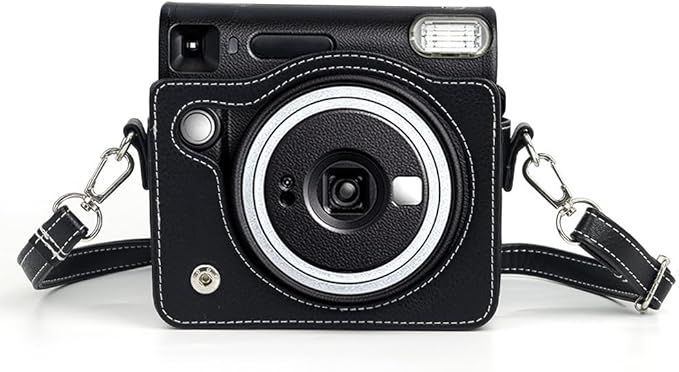 【在庫処分】For Instax SQ40用 カメラケース チェキ保護カバー チェキケース カメラバッグ レトロソフトミニカメラケースバッグ Pu レザーカバー ショルダーストラップ付き