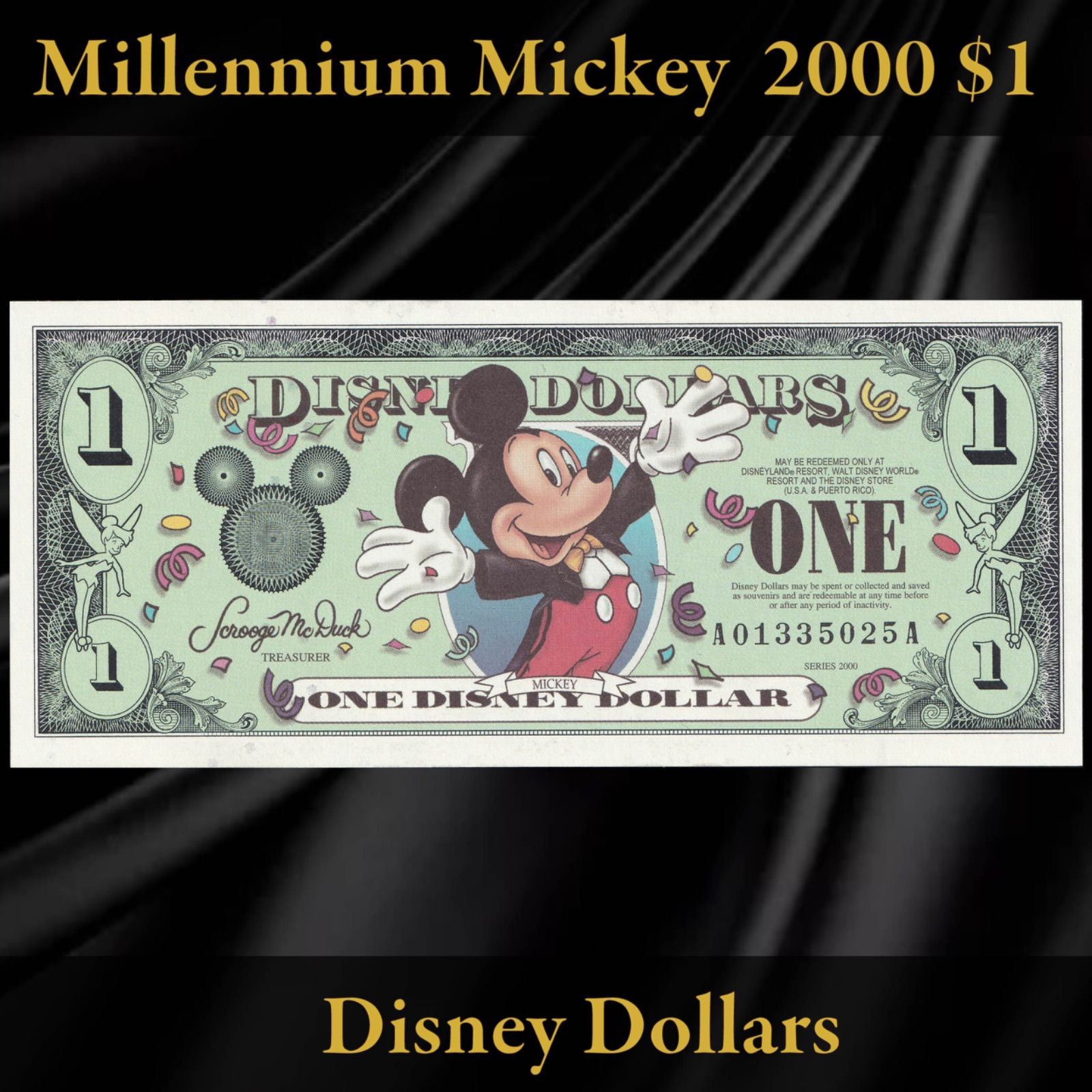 ディズニーダラー 2000年 1ドル ミレニアム ミッキー