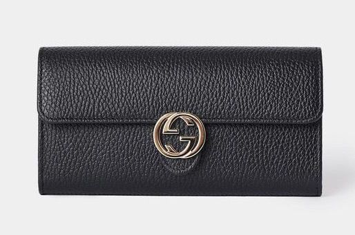 新品未使用品 GUCCI グッチ 二つ折り長財布 レディース ブラック