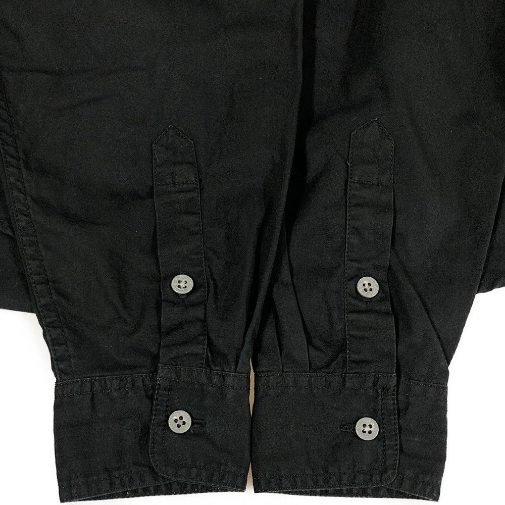 CALVIN KLEIN JEANS カルバンクラインジーンズ 90S バンドカラーシャツ 長袖 黒 サイズM 正規品 / B4270