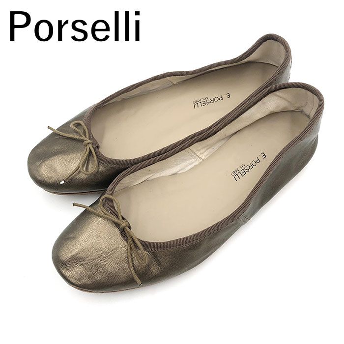 ポルセリ Porselli バレエシューズ フラットシューズ リボン ラウンド