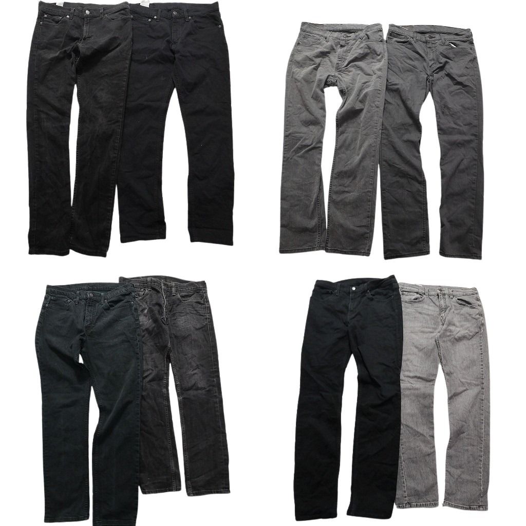 古着卸 リーバイス 511 デニム ブラックデニム パンツ 8枚セット メンズ 32 |33 |34 アメカジ フェード 古着 NA3483