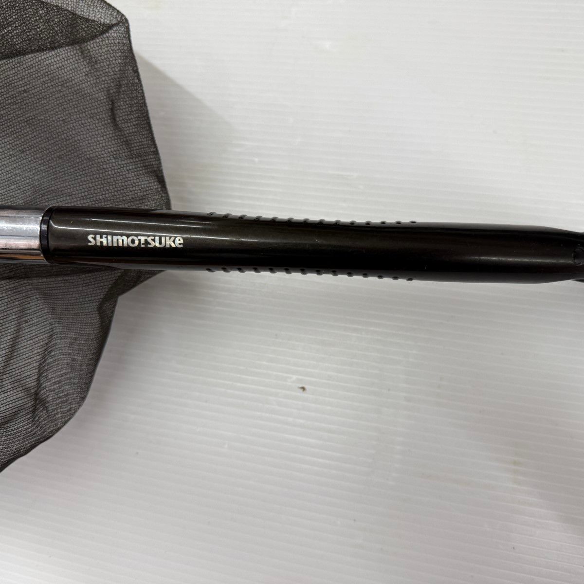σσSHIMOTUKE ネオブラッド鮎タモ 38cm ハードテクノメッシュ 使用感有 程度C 補修痕あり σσSHIMOTUKE ネオブラッド鮎タモ 38cm ハードテクノメッシュ