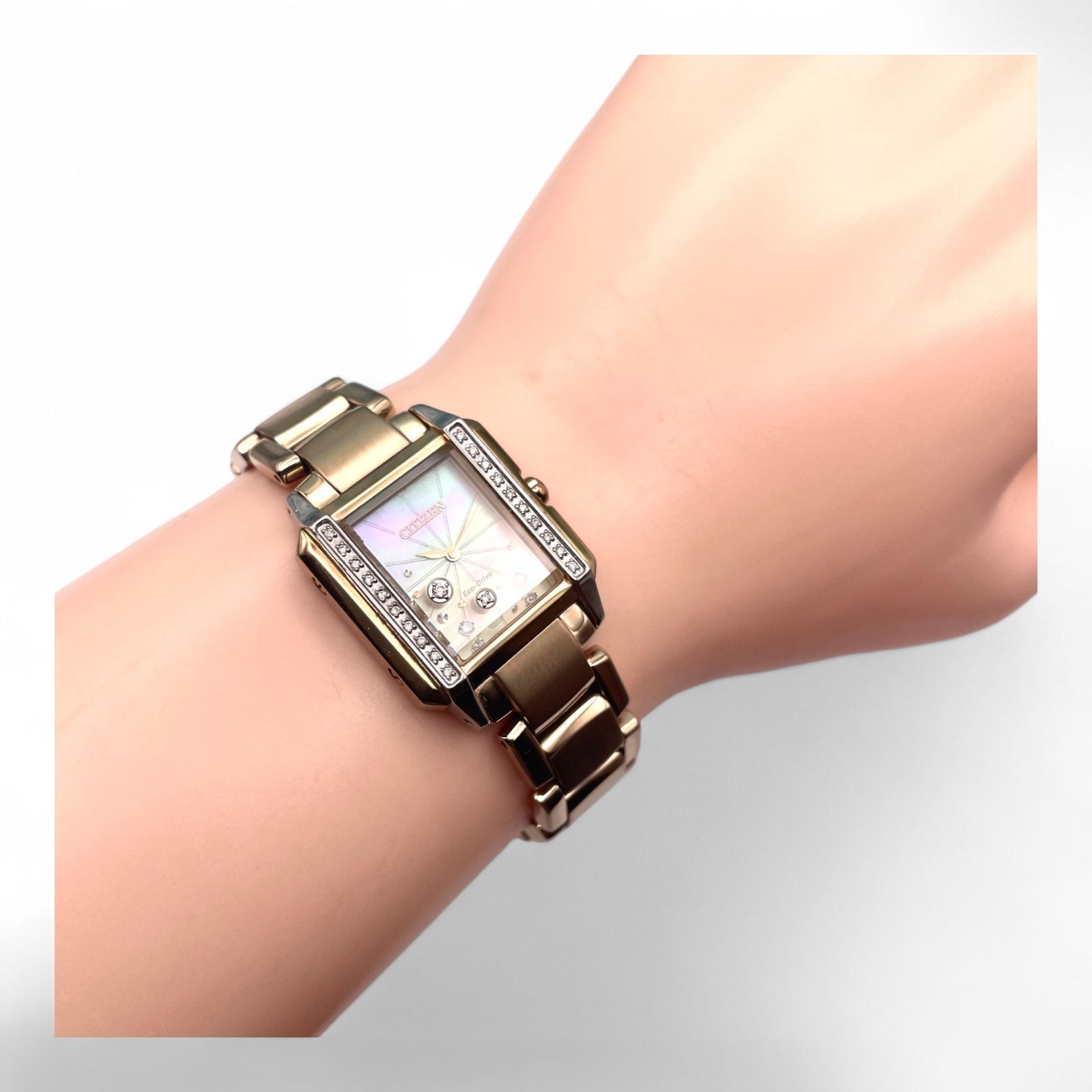 美品 □ 稼働 CITIZEN シチズン エコドライブ G620-S118867 ダイヤ  