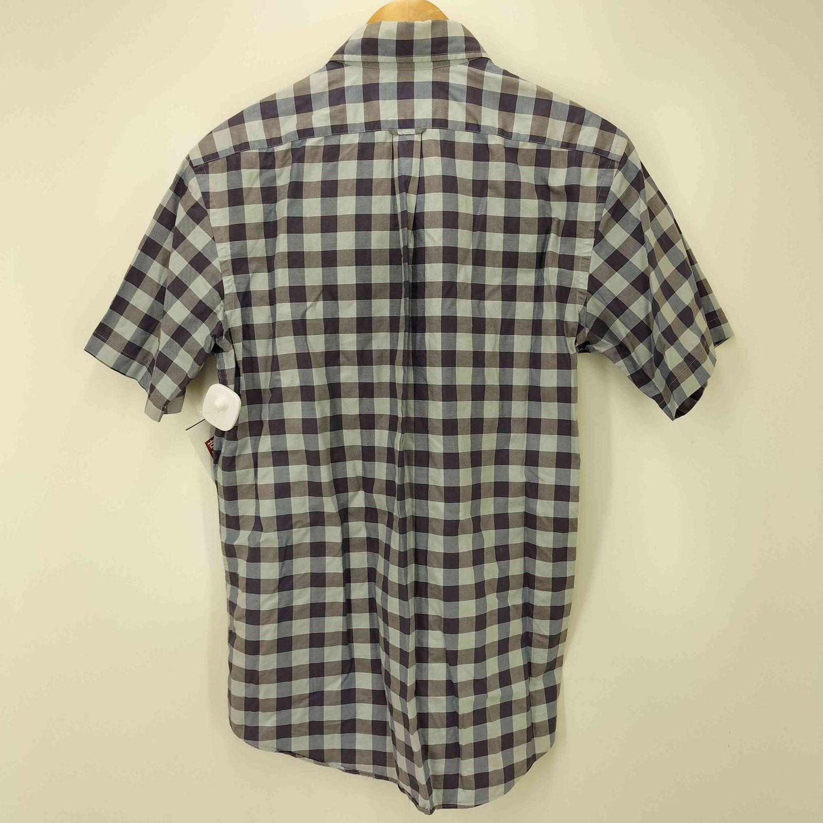 Aquascutum アクアスキュータム(M) 刺繍 総柄 チェック シャツ vintage Aquascutum アクアスキュータム チェック柄シャツ