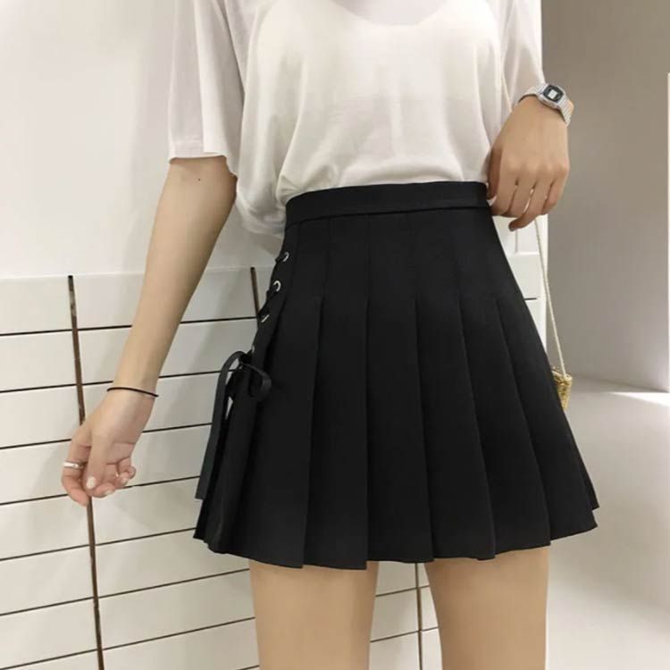 プリーツプリーズ　スカート レースアップ プリーツ スカート 制服スカート スクールスカート