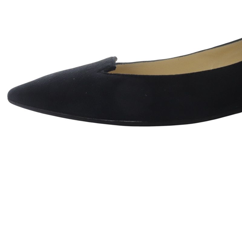 JIMMY CHOO 黒 スエードフラットシューズ 36 JIMMY CHOO ジミーチュウフラットシューズ 36 1/2 スエード黒