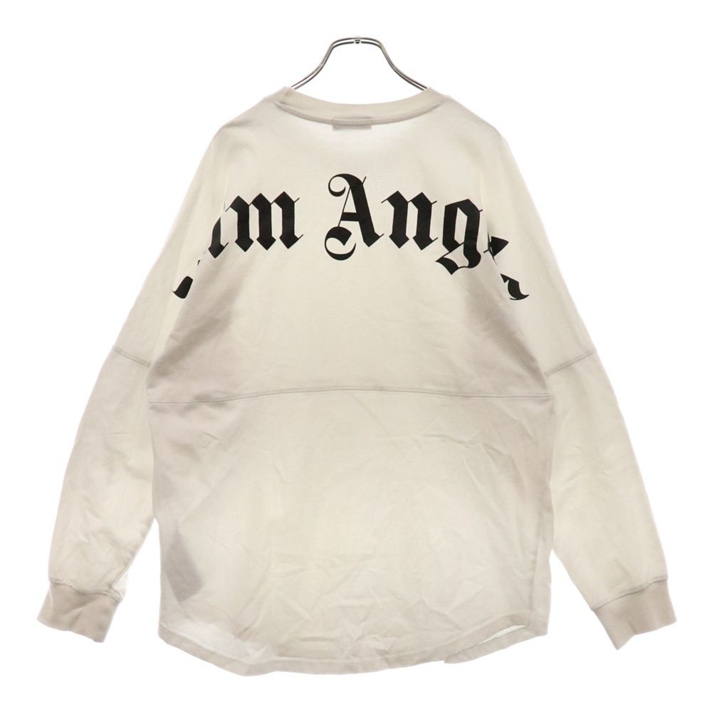 Palm Angels (パームエンジェルス) バックロゴプリントクルーネック半袖Tシャツカットソー ホワイト PMBD001E1946002