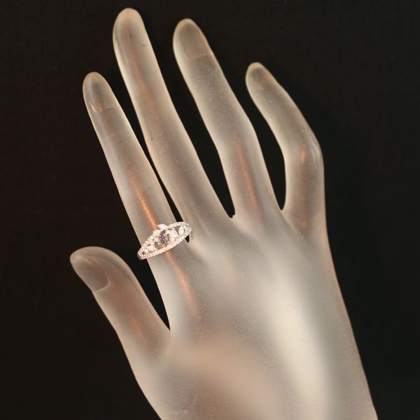 アレキサンドライト 0.13ct ダイヤ ダイヤモンド 0.47ct リング