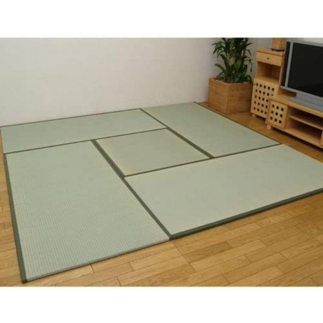 イケヒコ い草 置き畳 ユニット畳 和のくつろぎ ユニット畳 楽座 江戸間1畳 約88×176×2.3cm 3枚1セット