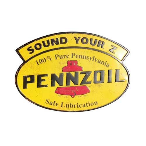 PENNZOIL SOUND YOUR Z ペンズオイル ペンゾイル エンボスサイン 看板 