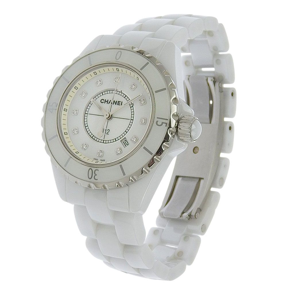 CHANEL】シャネル J12 12Pダイヤ H1628 セラミック クオーツ アナログ  