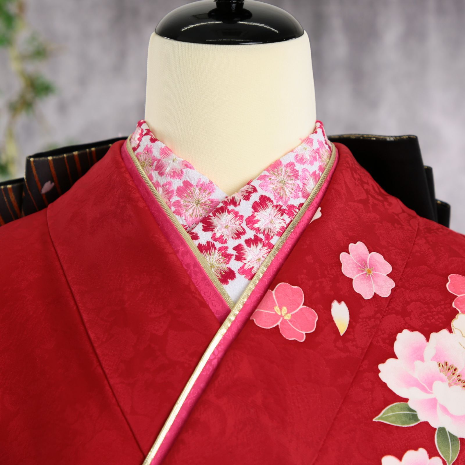振袖フルセット 振袖セット 振袖 Mサイズ 赤×新古典 美品 成人式