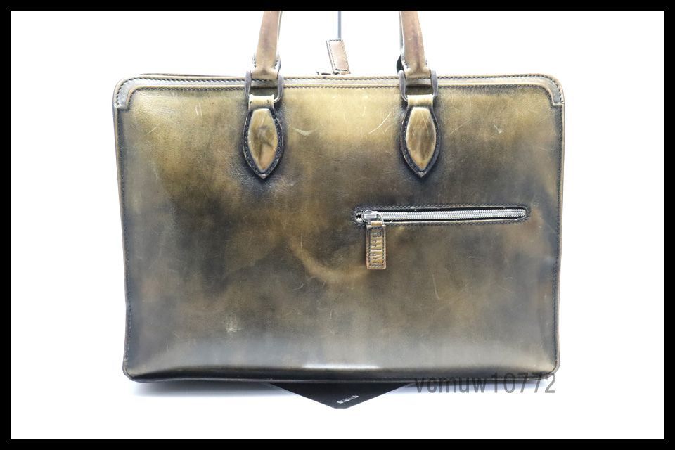 美 Berluti レザー ビジネスバッグ ブリーフケース ベルルッティ 0605ns498679