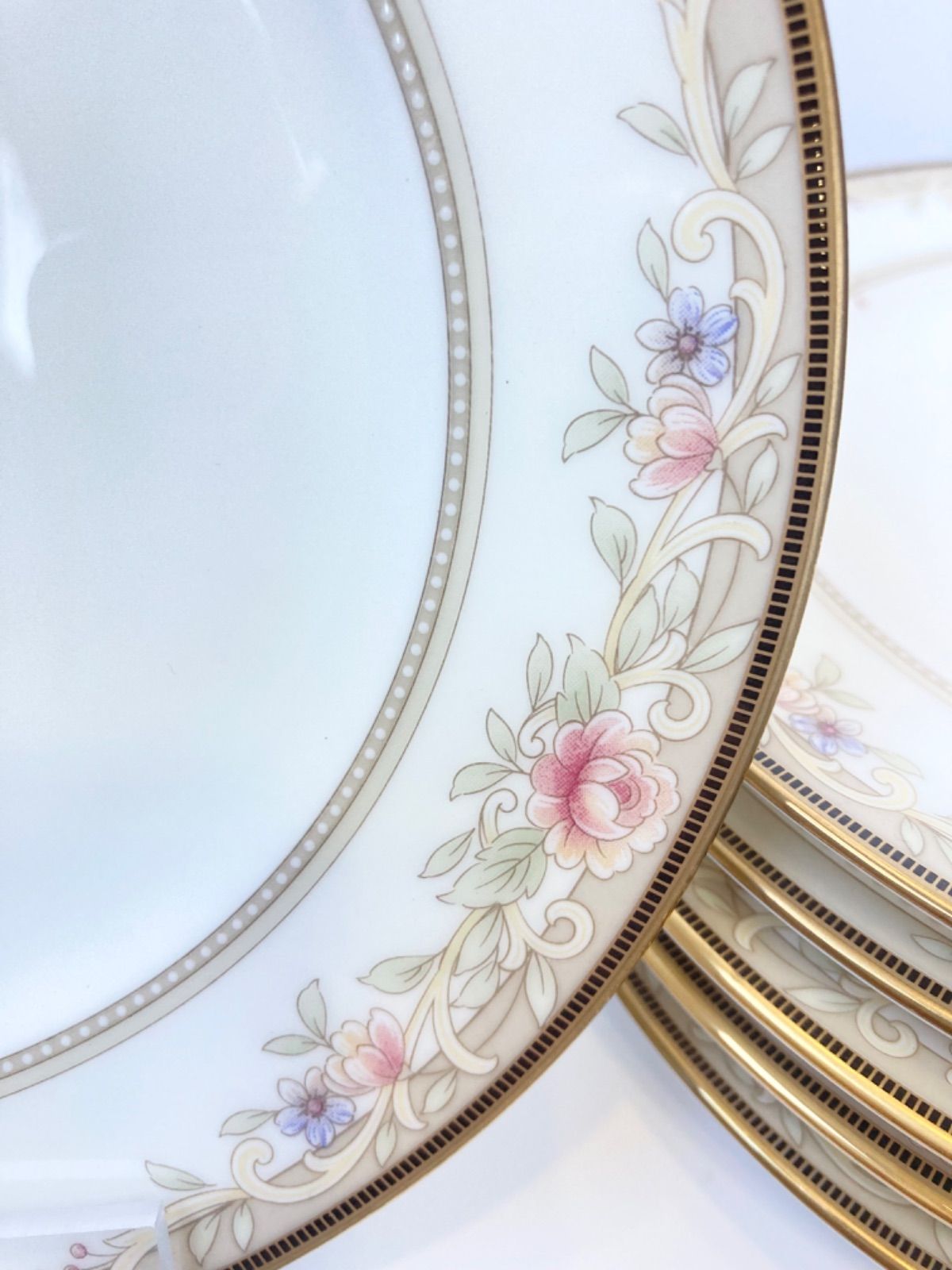 ノリタケ ダイヤモンドコレクション ローズパレス ケーキ皿 6枚 ノリタケ・ダイヤモンドコレクション #5539 ローズパレス