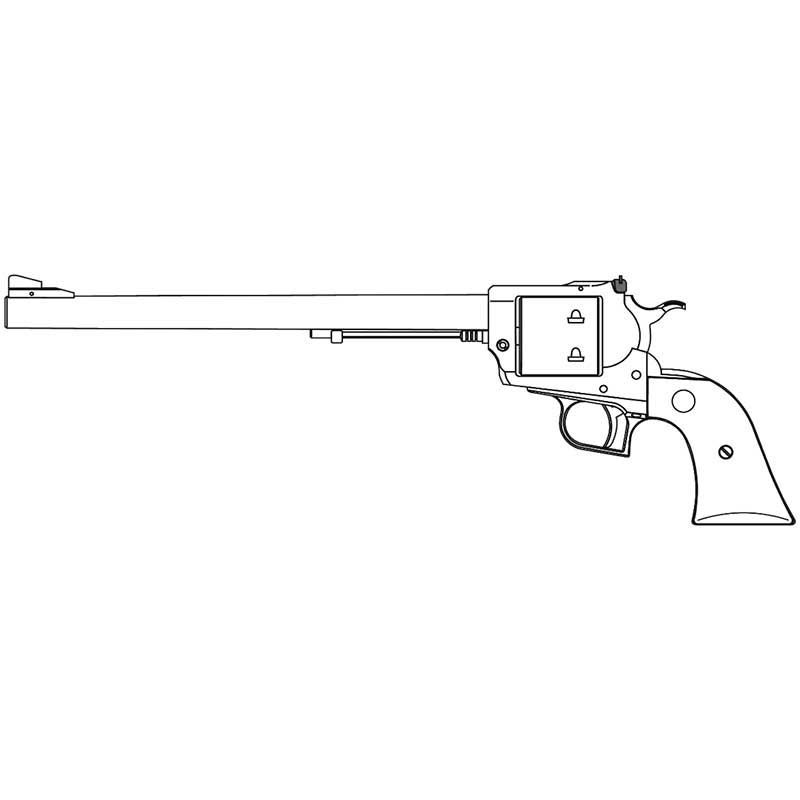 2026年1月発売予定 マルシン 6mmBB 新型パッキンXカートリッジ式ガスリボルバー スーパーブラックホーク 10.5インチ ヘビーウエイト 木製グリップ