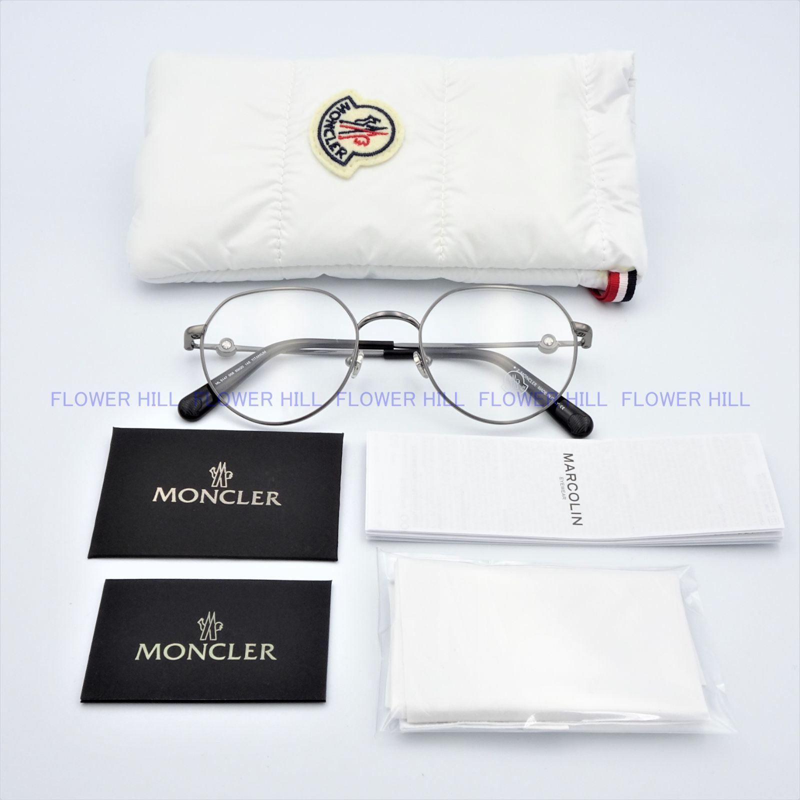 MONCLER ML5147 008 メガネ フレーム チタニウムモデル-