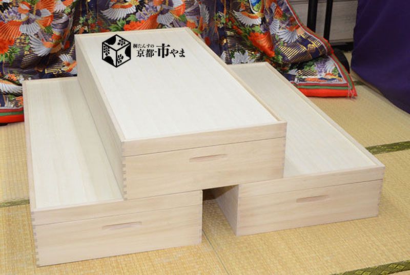 3個組 あられ組 桐衣装ケース 総桐 1段 衣裳ケース 桐衣装箱 桐箱 着物用