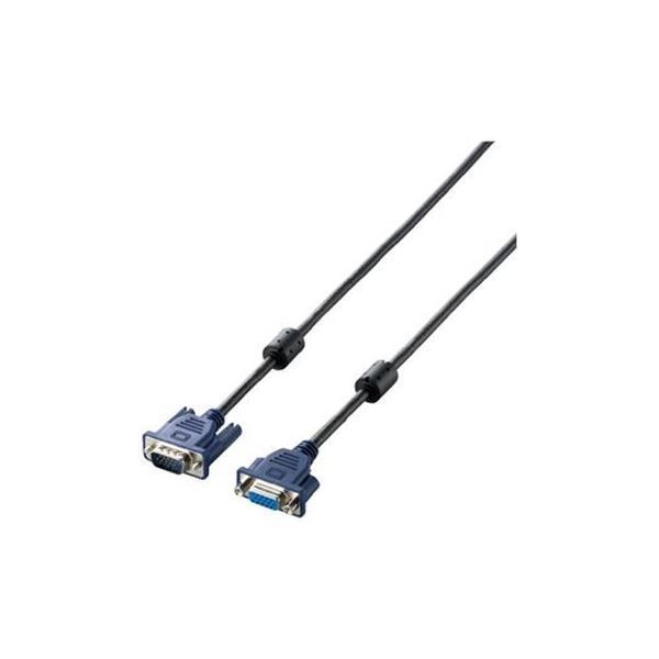 （まとめ）エレコム D-sub15ピン 延長ケーブル 1m CAC-E10BK【