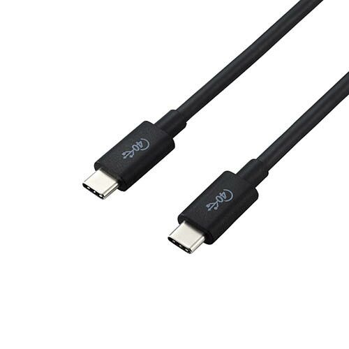 5個セット エレコム USB4ケーブル|C-Cタイプ|認証品|PD対応|40Gbps|0.8m|ブラック USB4-CC5P08BKX5