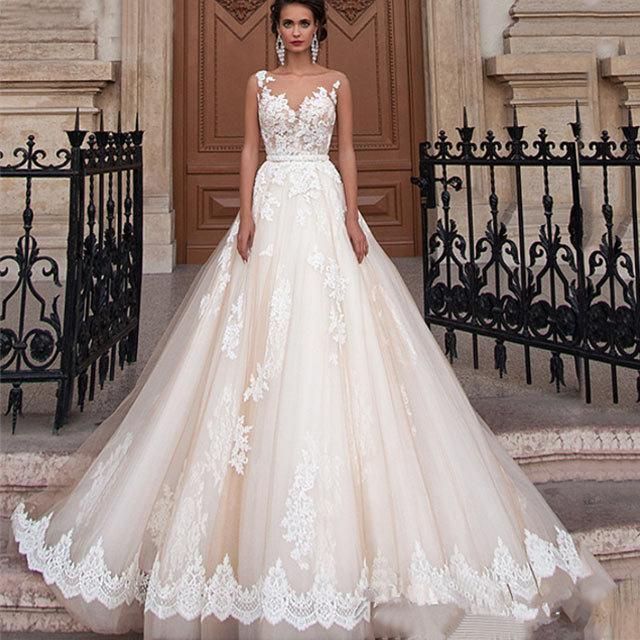 花嫁 ウェディングドレス Aライン 白ドレス ワンピース プリンセス