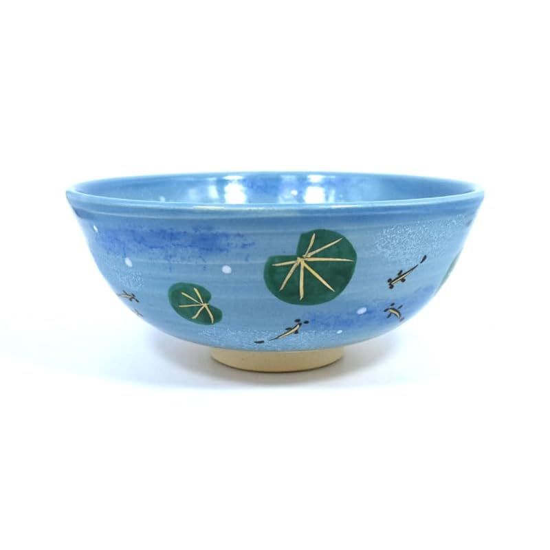 茶道具 平茶碗 色絵 水草にめだか 東山深山 作