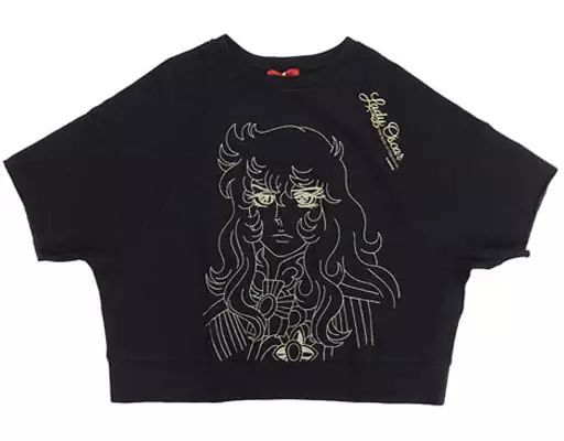 衣類　オスカル・フランソワ・ド・ジャルジェ レディ オスカル エンブロイダリーTシャツ ブラック Lサイズ 「ベルサイユのばら×MAX＆Co.」 衣類 オスカル・フランソワ・ド・ジャルジェ レディ オスカル