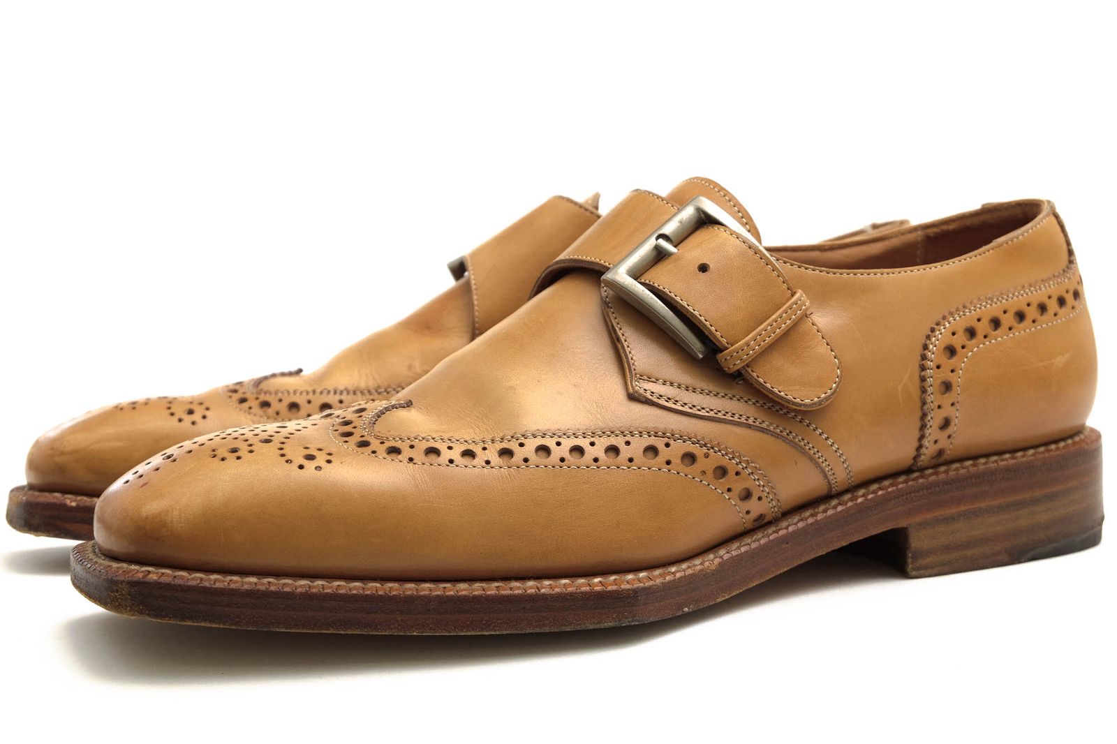 美品 スコッチグレイン プレーントゥ 内羽根 黒 日本製 廣川製靴 2025