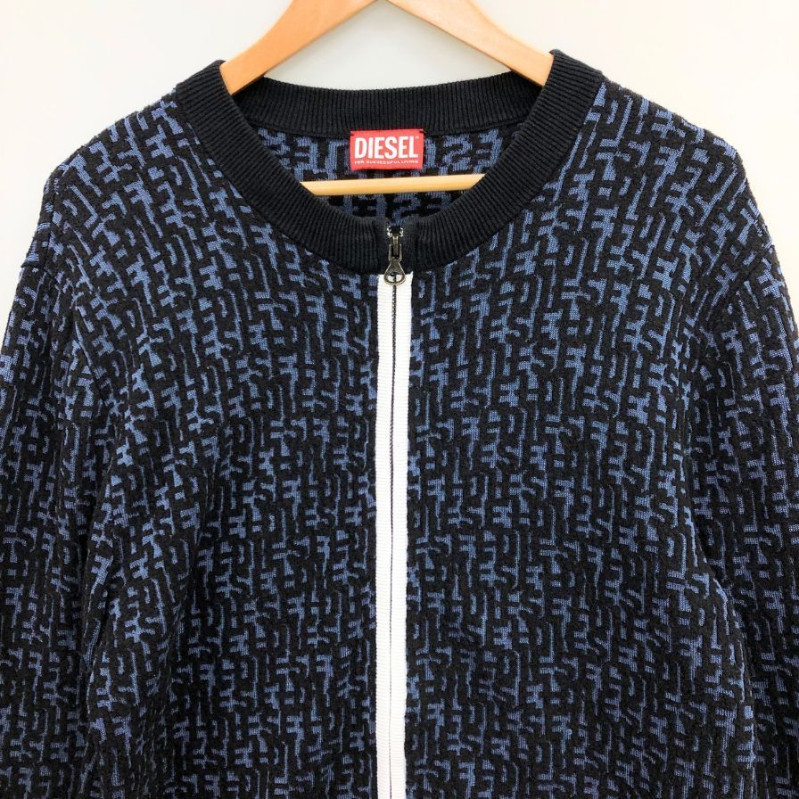 DIESEL ディーゼル　 k-obe-ZIP ジャガードジップニット　S 美品 DIESEL ディーゼル k-obe-ZIP ジャガードジップニット S