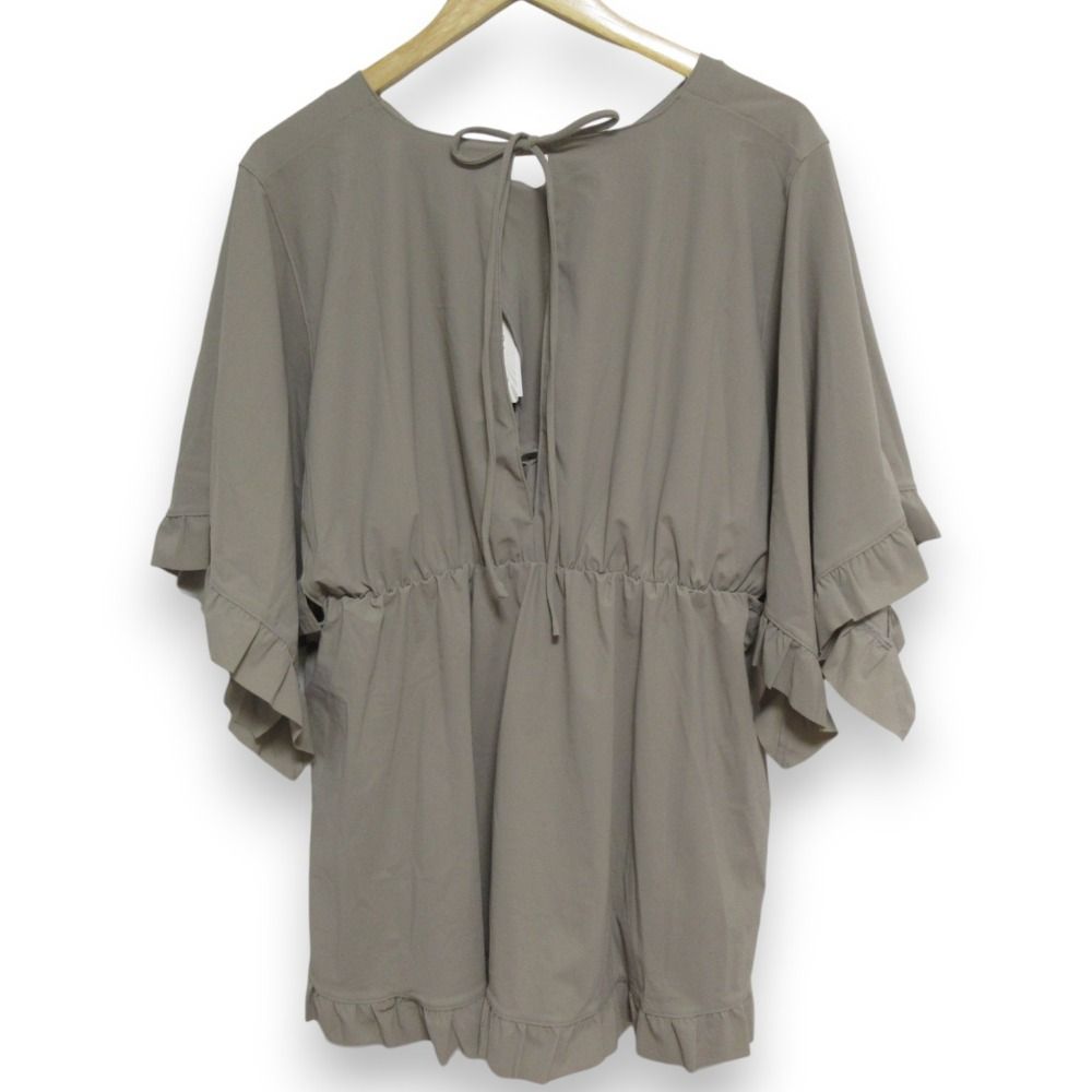 Gypsohila ジプソフィア Jellyfish Swim Dress ミニワンピース ラッシュガード ビーチウェア GPSZ-101 サイズF ベージュ系 レディース 古着