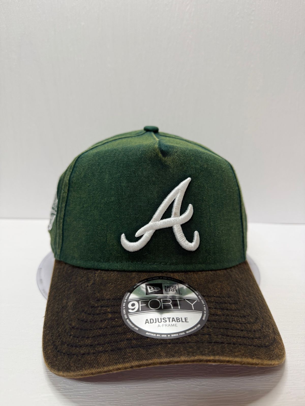 Newera アトランタブレーブス ワールドシリーズ1995 ウォッシュ 9forty A-FRAME ストラップバックキャップ ツートンカラー