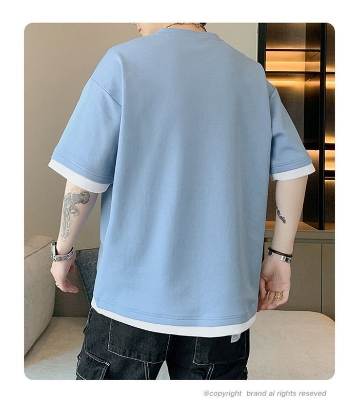 半袖シャツ メンズ 夏服 涼しい ティーシャツ ネック シャツ 大きいサイズ 人気 ロン カジュアル 無地 トップス かっこいい 春 夏 柔らかい肌触り 快適YRDA701