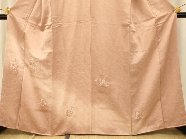 平和屋着物□中国三大刺繍 相良刺繍 訪問着 飾花文 金銀糸 正絹 逸品  