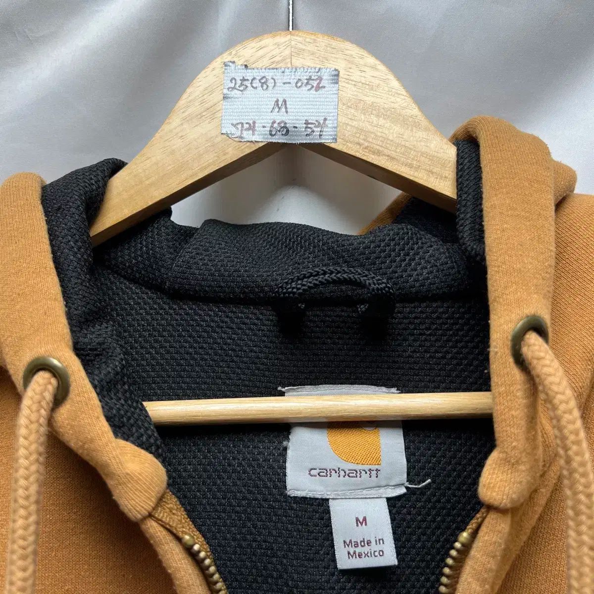 Carhartt ベージュ フード付きパーカー 165/84A 純正品/ M Carhartt(カーハート) サーマル レインディフェンダー