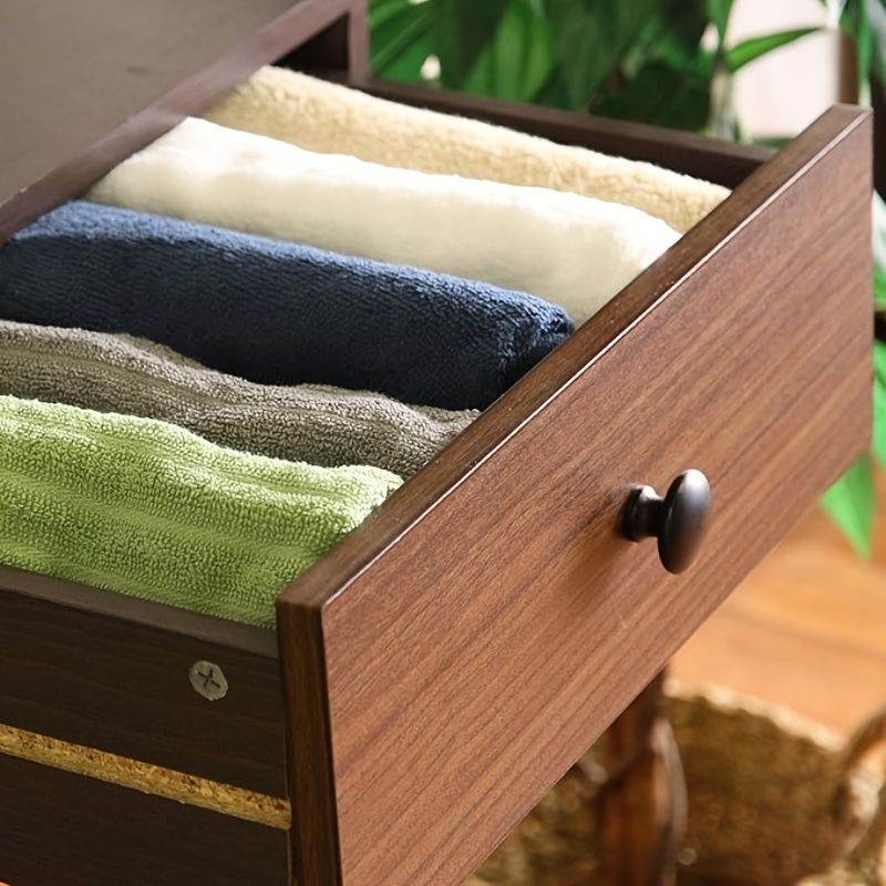 タンス チェスト 5段グラデーション 木目調 スリム脚付きチェスト 44.5 x 39 x 89cm エレガント リビングルーム収納 ソリューション ホームオーガナイゼーション用収納引き出し 子供部屋 かわいい ダークブラウンからライトベージュ MARWIL-DEMENAGEMENTS_CH