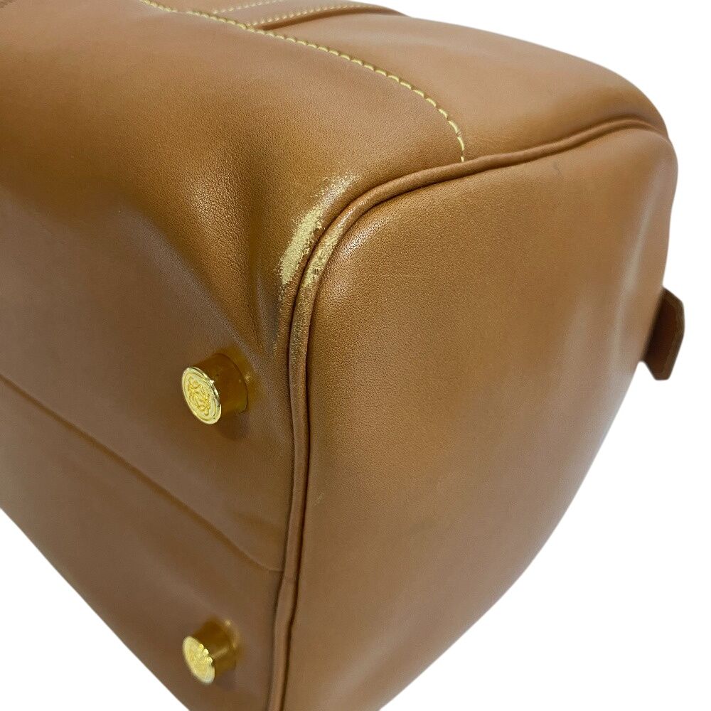 LOEWE ロエベ アナグラム レザー ミニボストンバッグ ブラウン　大容量 5％OFF フォロワークーポン！！】LOEWE ロエベ ハンドバッグ