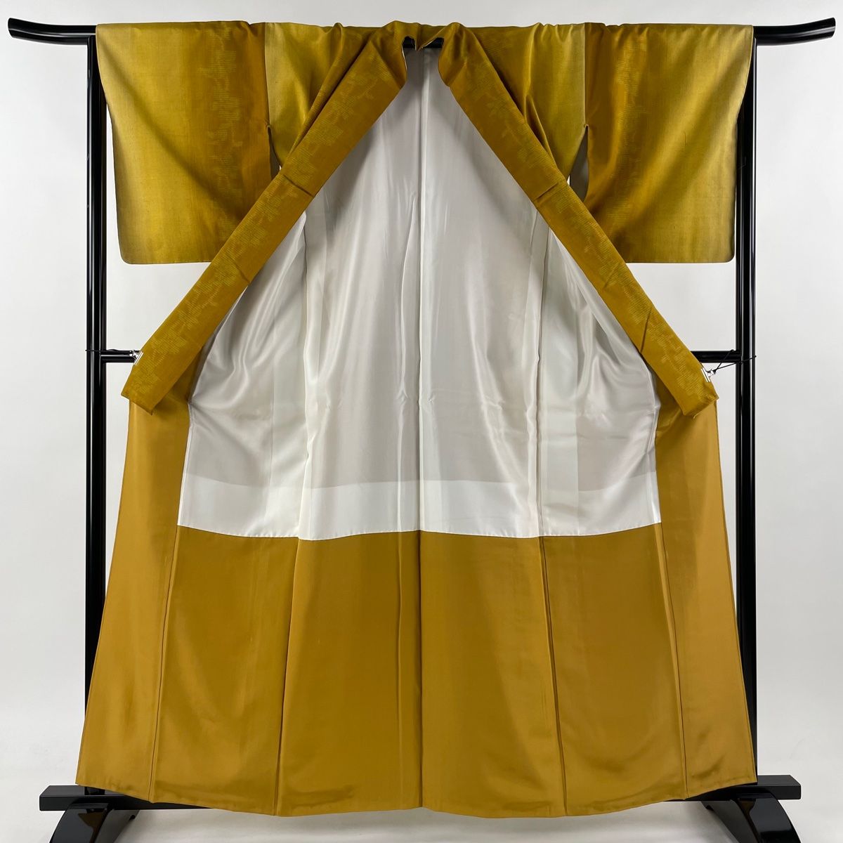 正規店仕入れの 袷 M 裄丈66cm 身丈160.5cm 結城紬 名古屋帯セット  