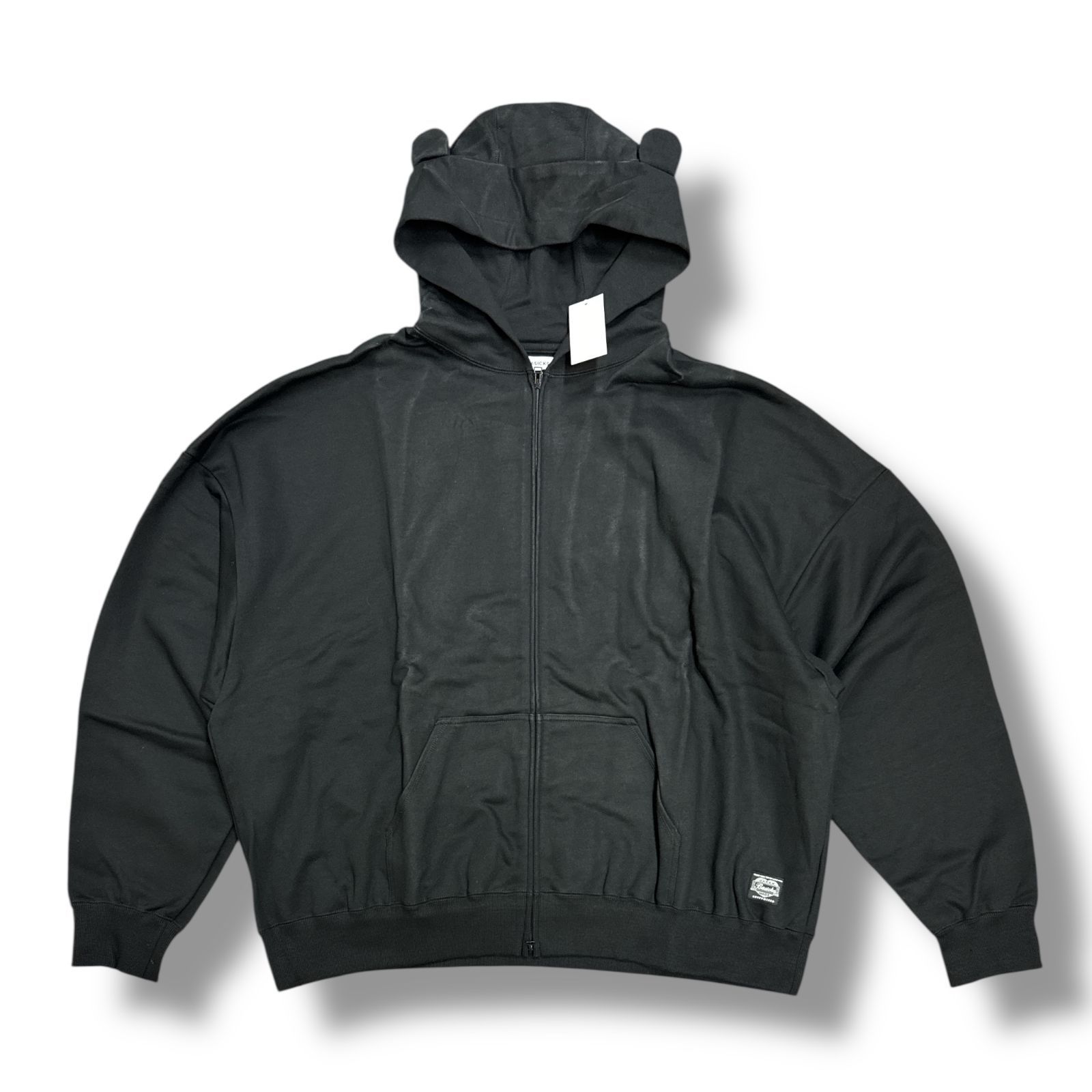 BASICKS◆ジップパーカー/S/コットン/BLK/無地/S2.5-0401/ベアー フーディー/BEAR HOODIE BASICKS - 【24AW】ベアー フーディー / BEAR HOODIE / ブラック