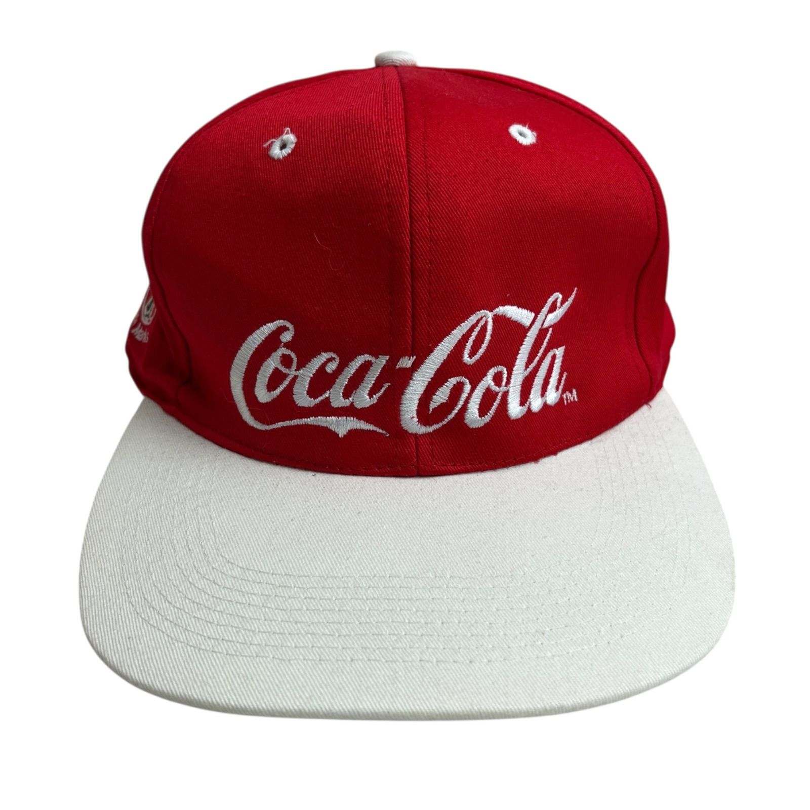 キャップ 帽子 90s 1993年製 Coca-Cola コカコーラ トラッカーキャップ ビンテージキャップ 刺繍ロゴ ツートン キャップ レッド 赤 ホワイト 白